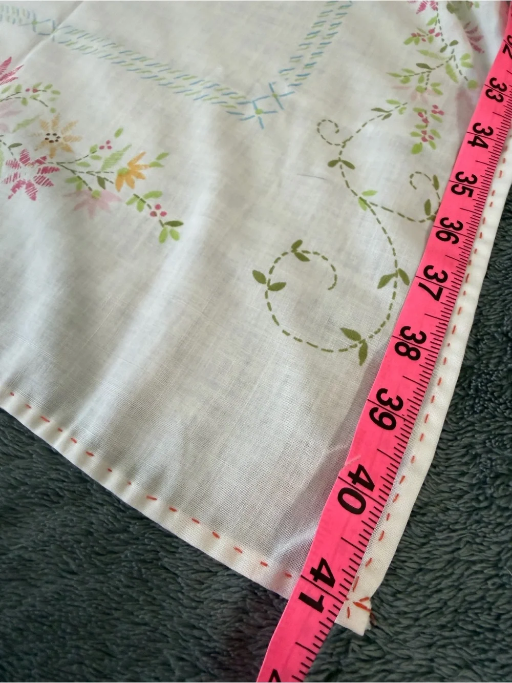 Vintage Floral Table cloth in Pink and Yellow